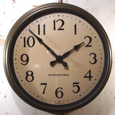 画像1: 1930's N.Y. "IBM" Gallery Wall Clock【Brass Case】