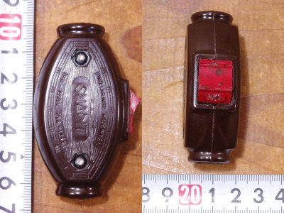 画像1: 1930-40's "SNAPIT" Brown Bakelite Switch 【DEAD STOCK】