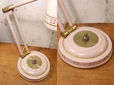 画像1: 1950's "Pink×Gold" Reading/Night Lamp【MINI】