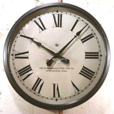 画像1: Early 1930's "Black Painted Aluminium" Wall Clock