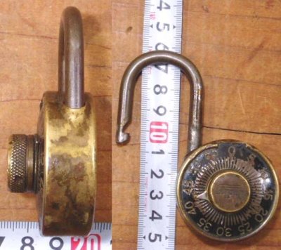 画像2: 1920-30's "COMBINATION"  Brass Padlock