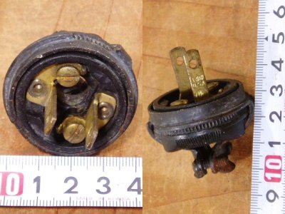 画像1: 1930-40's "Steel×Bakelite" Electric Plug