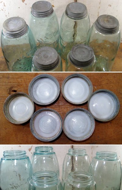 画像3: Around-1900's "MASON" Glass Canning Jar【6-sets + Opener 】