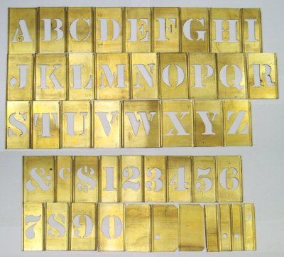 画像2: 【COMPLETE】1930-40's Brass "STENCIL"  Plate