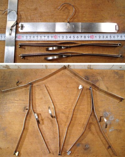 画像3: 1900-20's 4-sets Nickeled Steel Hanger