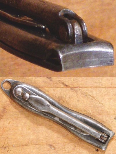 画像2: 1920〜30's Steel Nail Clipper [Key Holder] 