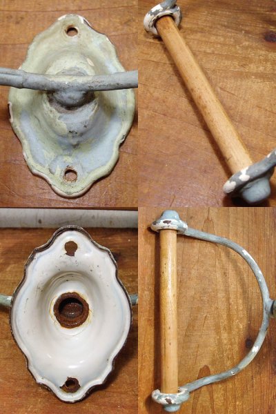 画像2:  1920's "Rustic" Steel-Frame Toilet Paper Holder