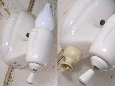 画像2: Art Deco "Ceramic" Candle Lamp 【Dead Stock】