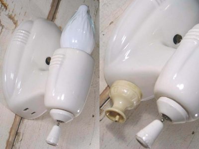 画像2: Art Deco "Ceramic" Candle Lamp 【Dead Stock】