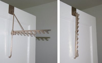 画像3: 1940-50's "Over the Door" Steel Garment Hanger Rack