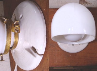 画像2: 20-50's Ceramic Bathroom Lamp