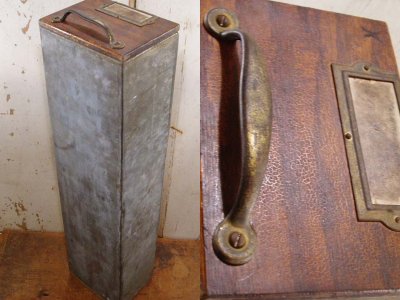 画像3: 1920's "Drawer" Adjustable Display Shelf 【Wood＆Tin】 