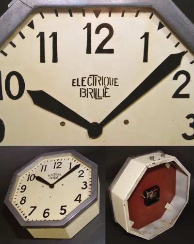 画像2: 1920-30's French Art Déco "BRILLIE" Wall Clock