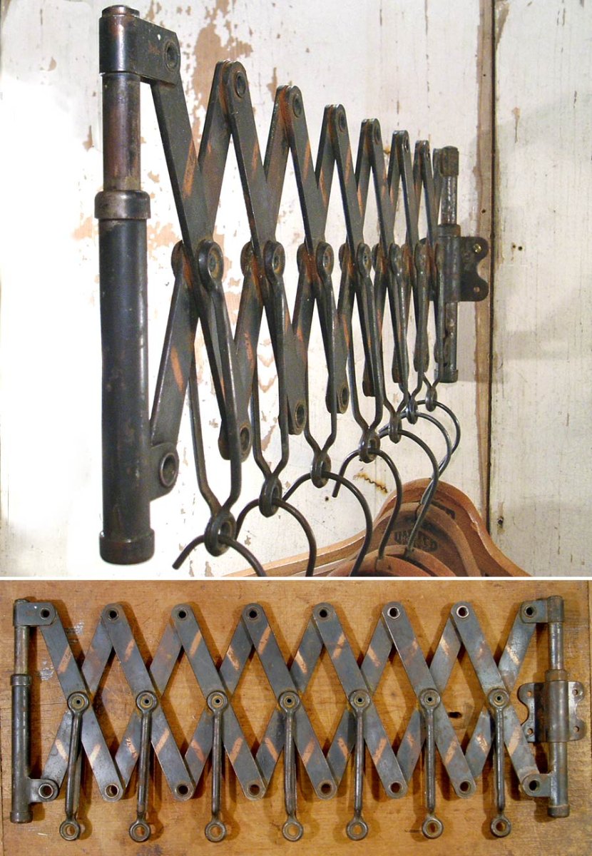 画像1: 1910-20's "EXTENSION" Steel Garment Hanger Rack (1)