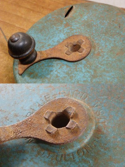 画像2: 1930-40's "Shabby" Wood Handle Clothes-Line Reel