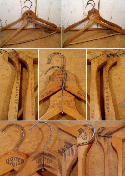 画像3: 7-sets Advertising Wood Hanger 