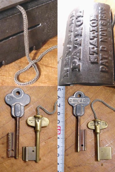 画像2: "Embossed" Iron Key Box w/2 keys