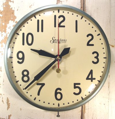 画像1: 1950's "Metal Case " School Wall Clock