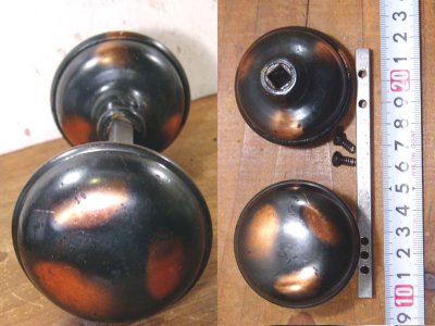 画像1:  Antique Steel Doorknob