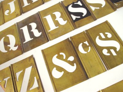 画像3: 【COMPLETE-78枚】1930-40's Brass Stencil Plate