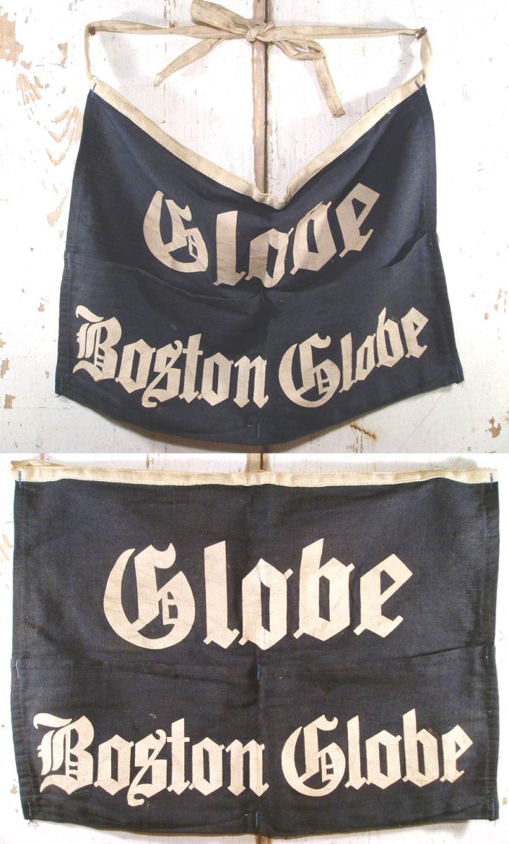 画像1: "Boston Globe" Advertising Cotton Apron (1)
