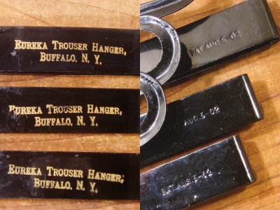 画像2: 1900-20's Black Metal "Advertising" Trousers Hanger【3-sets】