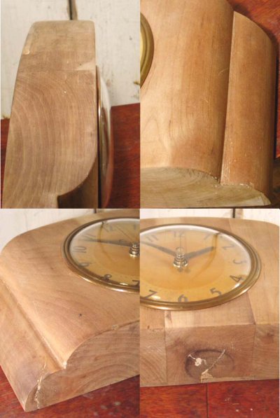 画像3: 1930's Art-Deco "Table or Wall" Wood Clock