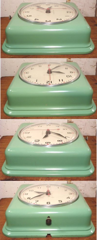 画像2: 40's G.E. "Mint Green" Antique Kitchen Clock
