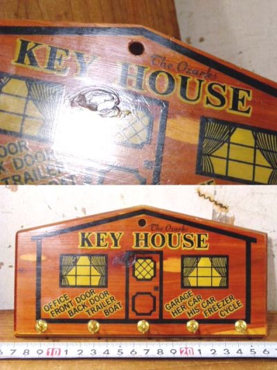 画像3: 【The Ozarks】Wood Key Holder "KEY HOUSE"