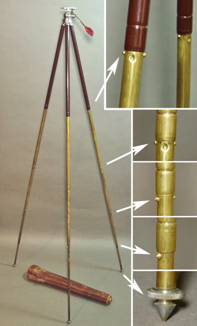 画像1: Late 1940's Tripod w/ "Speed Zipper" Leather Case 