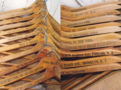 画像1: 11-sets Wood Hanger "Advertising"