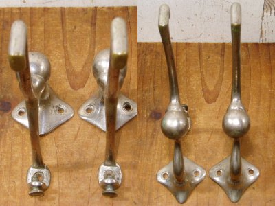 画像1: 1910-20's "ART BRASS CO. N.Y." Bathroom Shelf Brackets