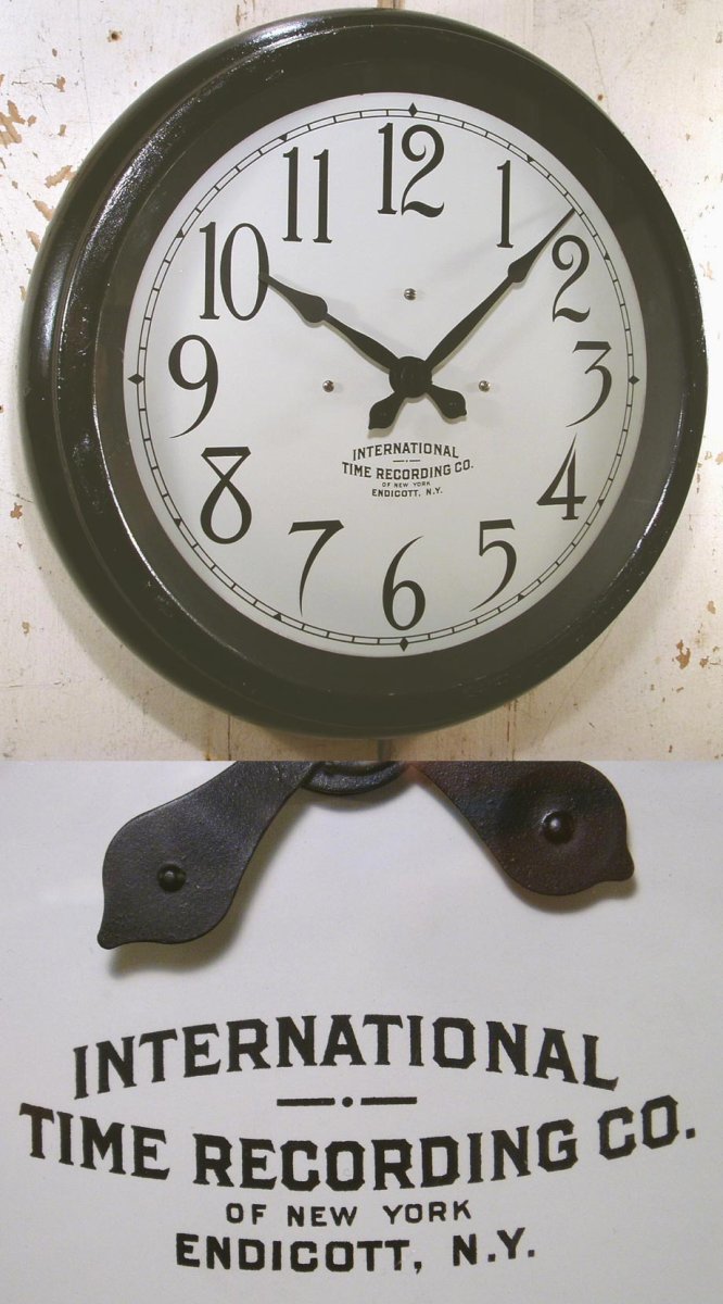 画像1: 1920-30's N.Y. "IBM" Gallery Wall Clock (1)