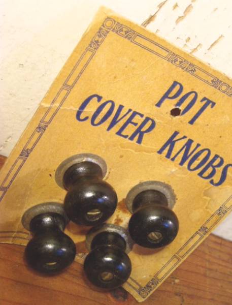 画像1: Antique Wood "POT Cover Knob" (1)
