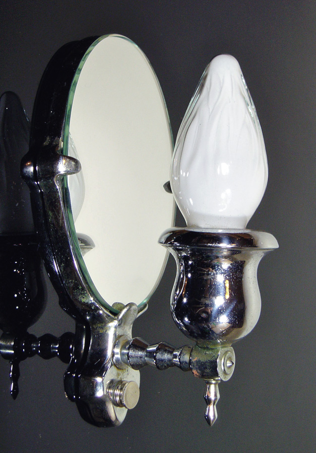 画像1: 1930's "Nickle Plated Cast Brass" Candle Lamp【Art Deco】 (1)