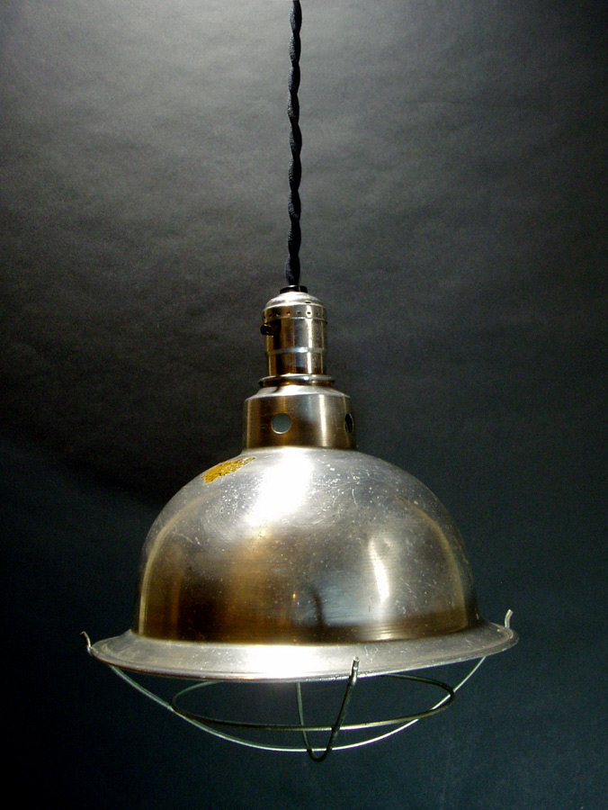 画像1: 1940-50's "Aluminum" Caged Pendant Lamp (1)