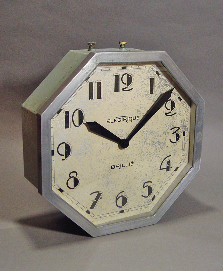 画像1: 1930's French "BRILLIE" Octagon Wall Clock (1)