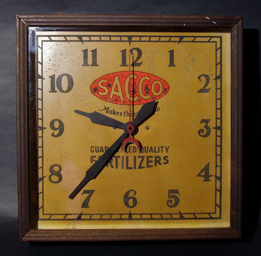 画像1: 1930's "Metal Case" Advertising Wall Clock (1)