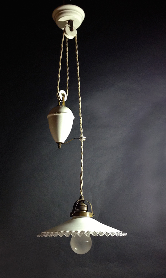 画像1: 1920-30's "Rise＆Fall" Pendant Lamp【Complete】 (1)