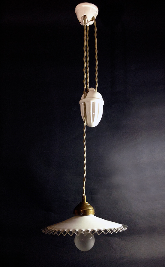 画像1: 1930-40's "Rise＆Fall" Pendant Lamp【Complete】 (1)