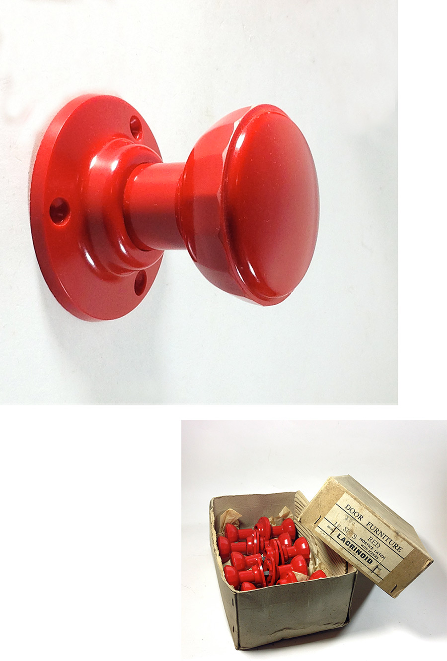 画像1: -＊ラスト1セット＊-  1940-50's British Made "Red Doorknob"【Dead Stock】 (1)