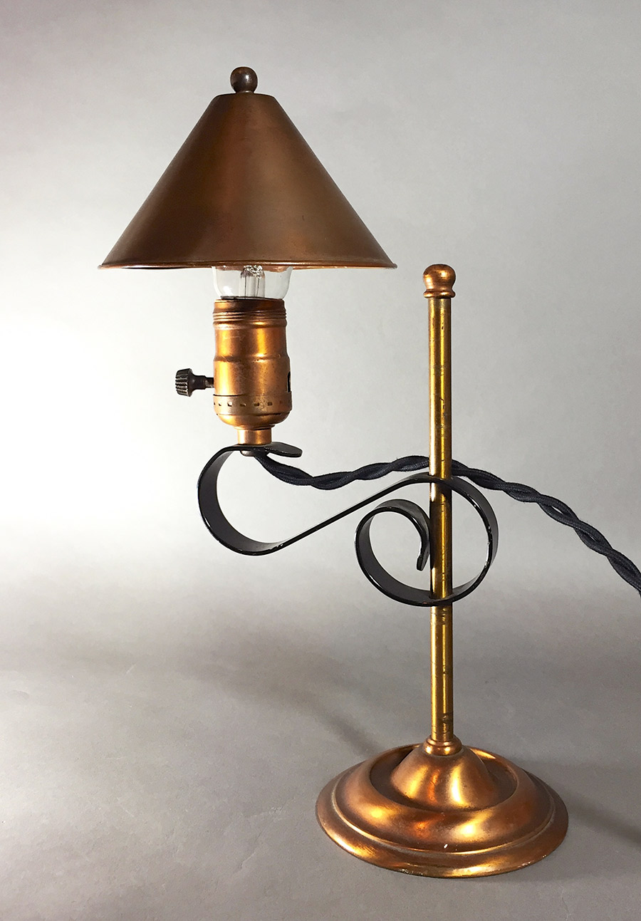画像1: 1930-40's "Copper" Adjustable Table Lamp (1)