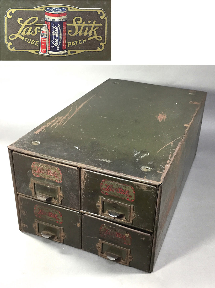 画像1: 1920's 【The Las-stik Mfg Co.】 4-Drawer Cabinet (1)