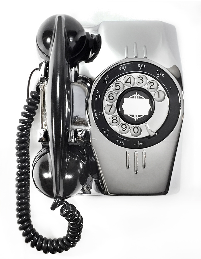 画像1: - 実働品 - （ひかり電話可） 1940's U.S.ARMY "2-Way" Chromed Telephone【BLACK × SILVER】 (1)