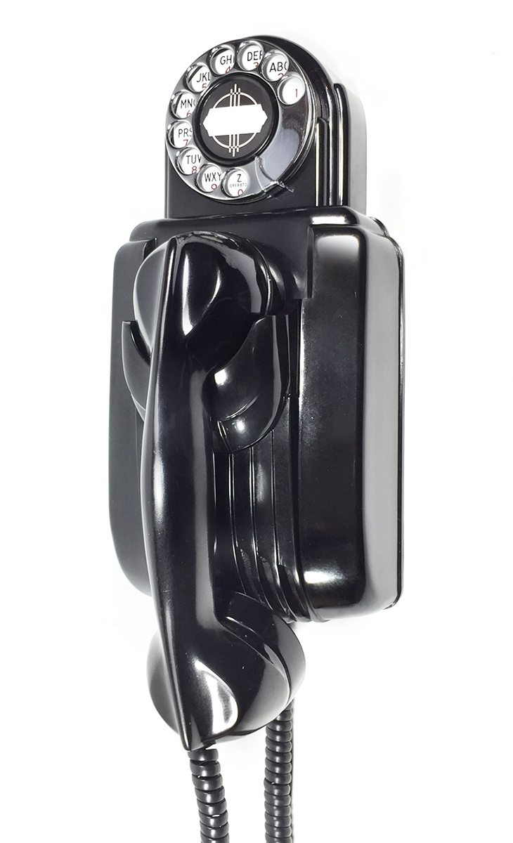 画像1: - 実働品 - 1930's "Very!! Art Deco" Streamlined Bakelite Telephone (1)