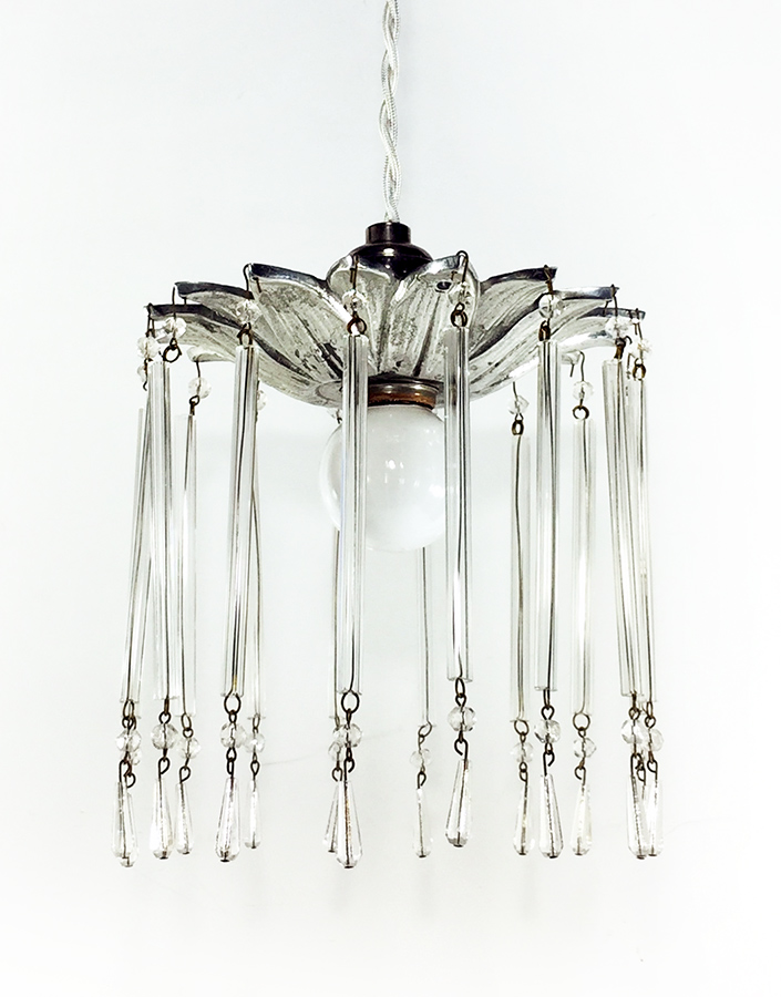 画像1: 1920-30's "PRISM" Glass Pendant Lamp (1)