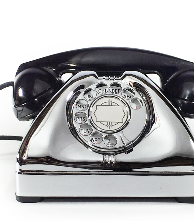 画像1: - 実働品 - Early 1950's U.S.ARMY Chromed Telephone 【BLACK × SILVER】 (1)