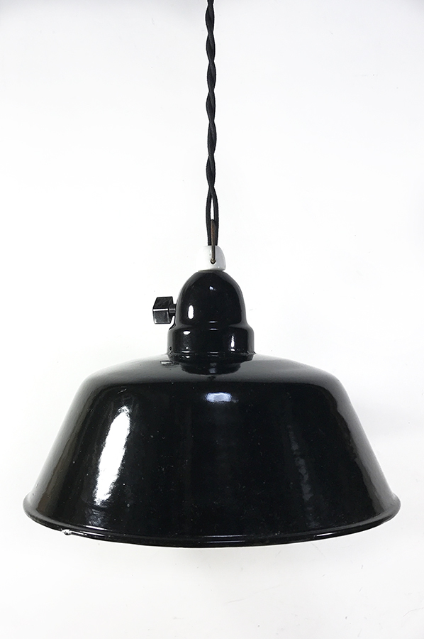 画像1: German-Deco "Black Enamel" Pendant Lamp (1)