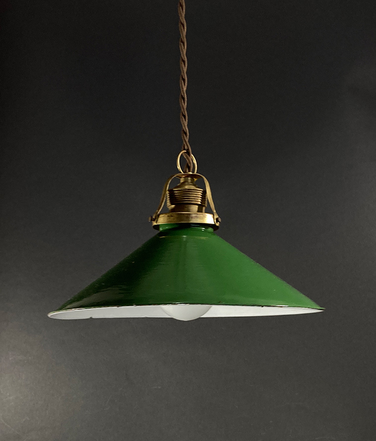 画像1: 1940-50's Germany "Enamel Shade" Pendant Lamp (1)