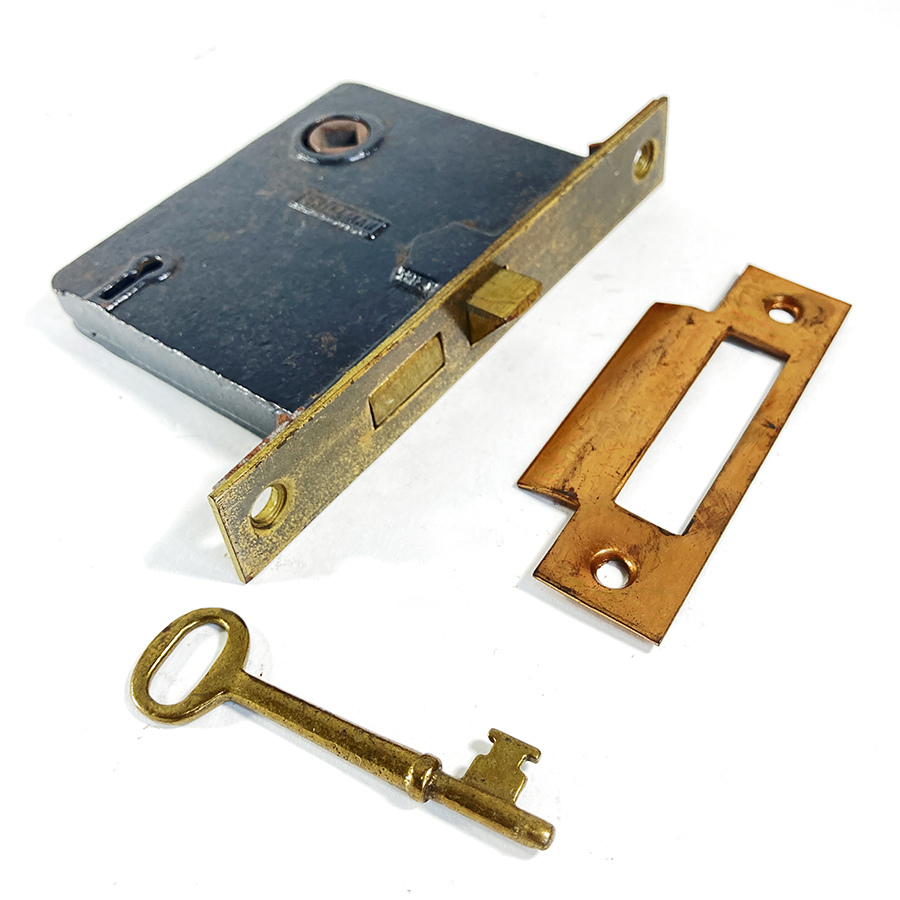 画像1: Antique Lock Latch Set　 【ドアノブ用パーツ】 (1)